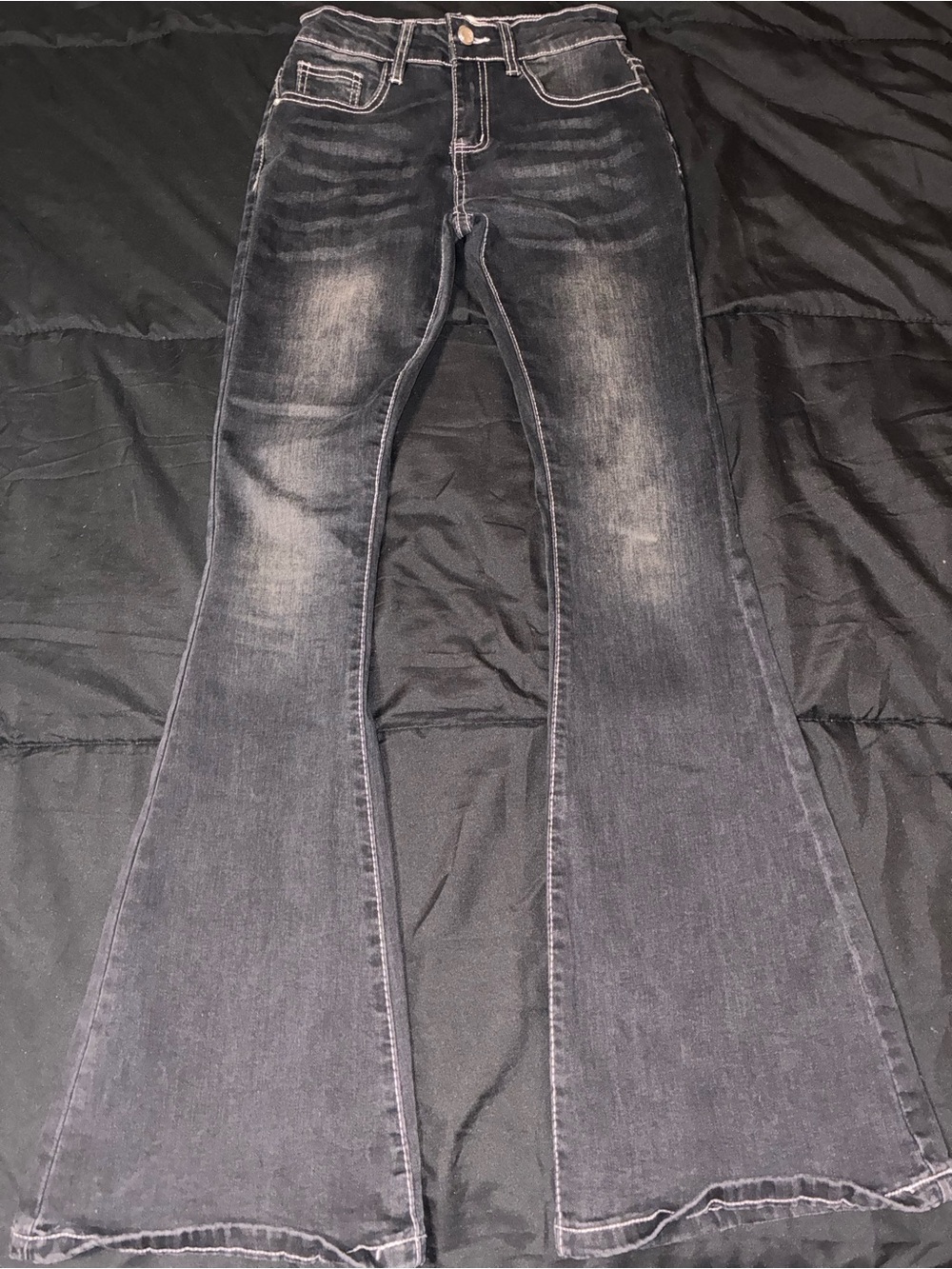 Women’s Bamboo Black Washed Flare Jeans size 3